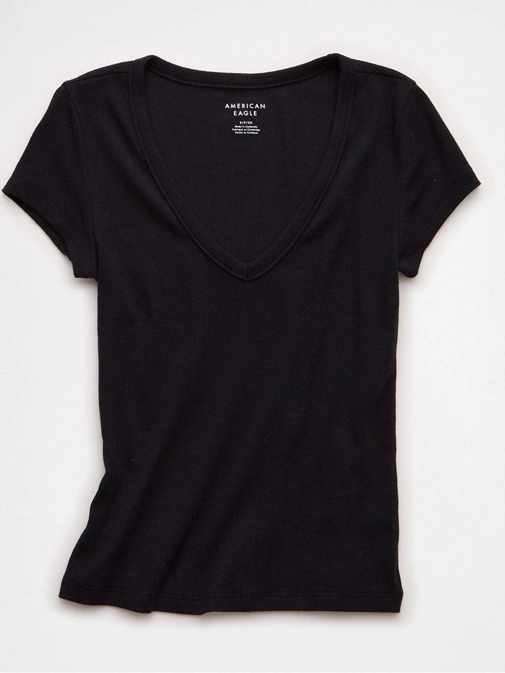 American Eagle Outfitters V-Neck Hey Baby Tee